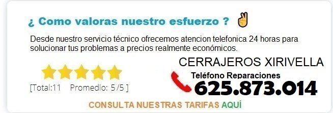 cerrajeros xirivella precios